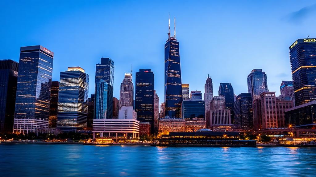 Chicago skyline used for local beauty discovery.