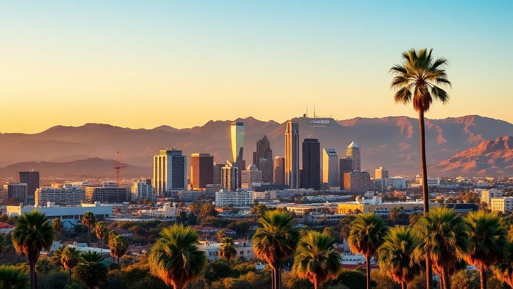 Los Angeles skyline used for local beauty discovery.